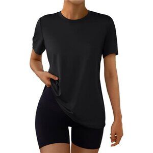 Women's Workout Tops Short Sleeve Gym Shirts Summer Athletic Yoga